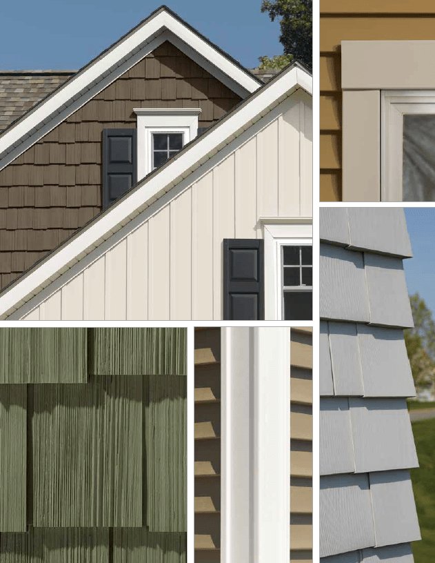 collage of trim boards