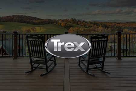 Trex composite decking boards installed on a residential deck