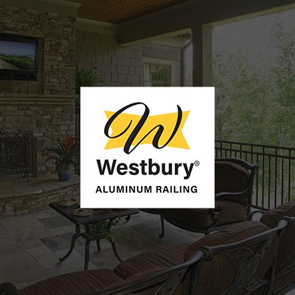 Westbury aluminum railing system installed on a residential deck